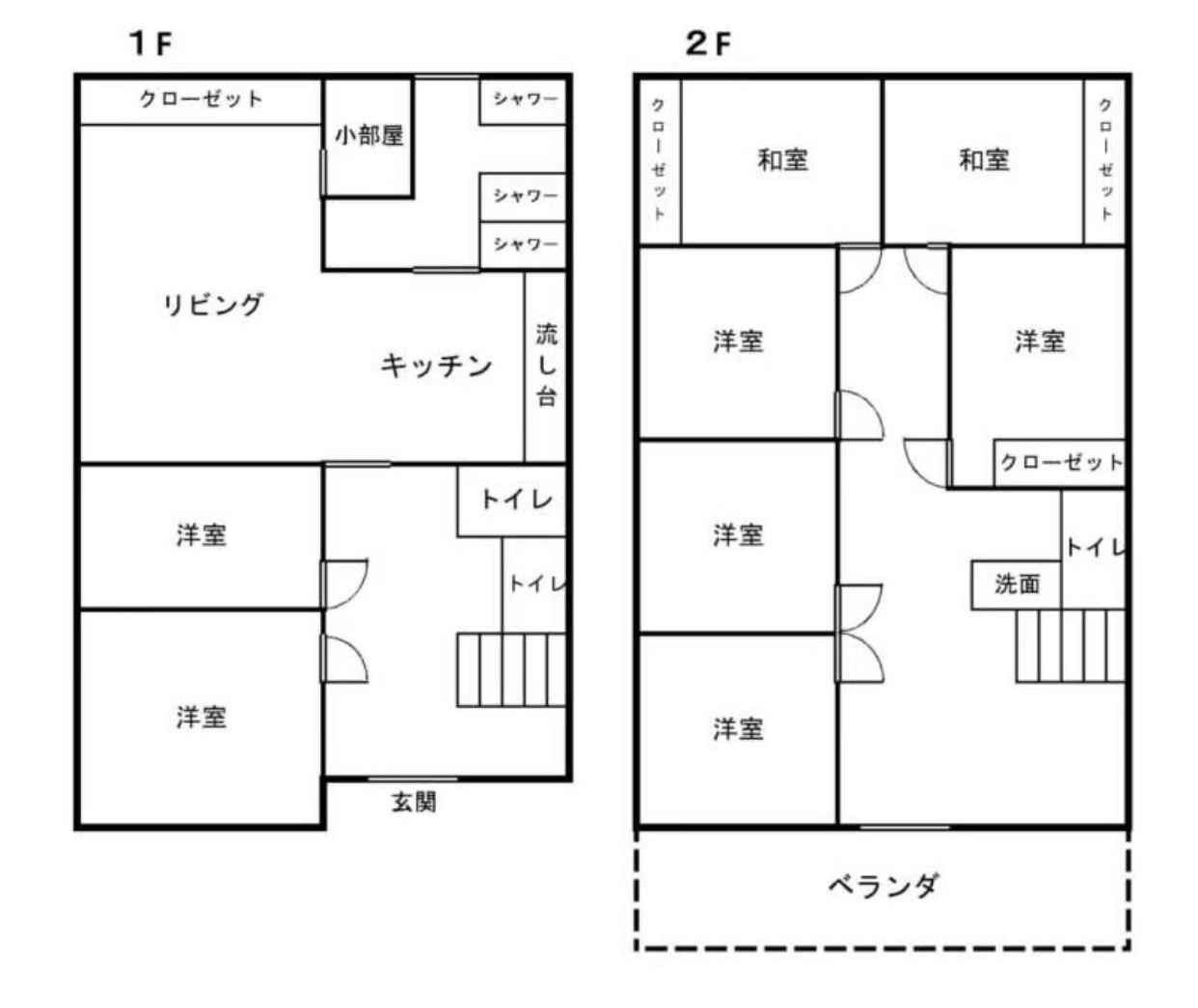 宿舍一层与二层户型布局图